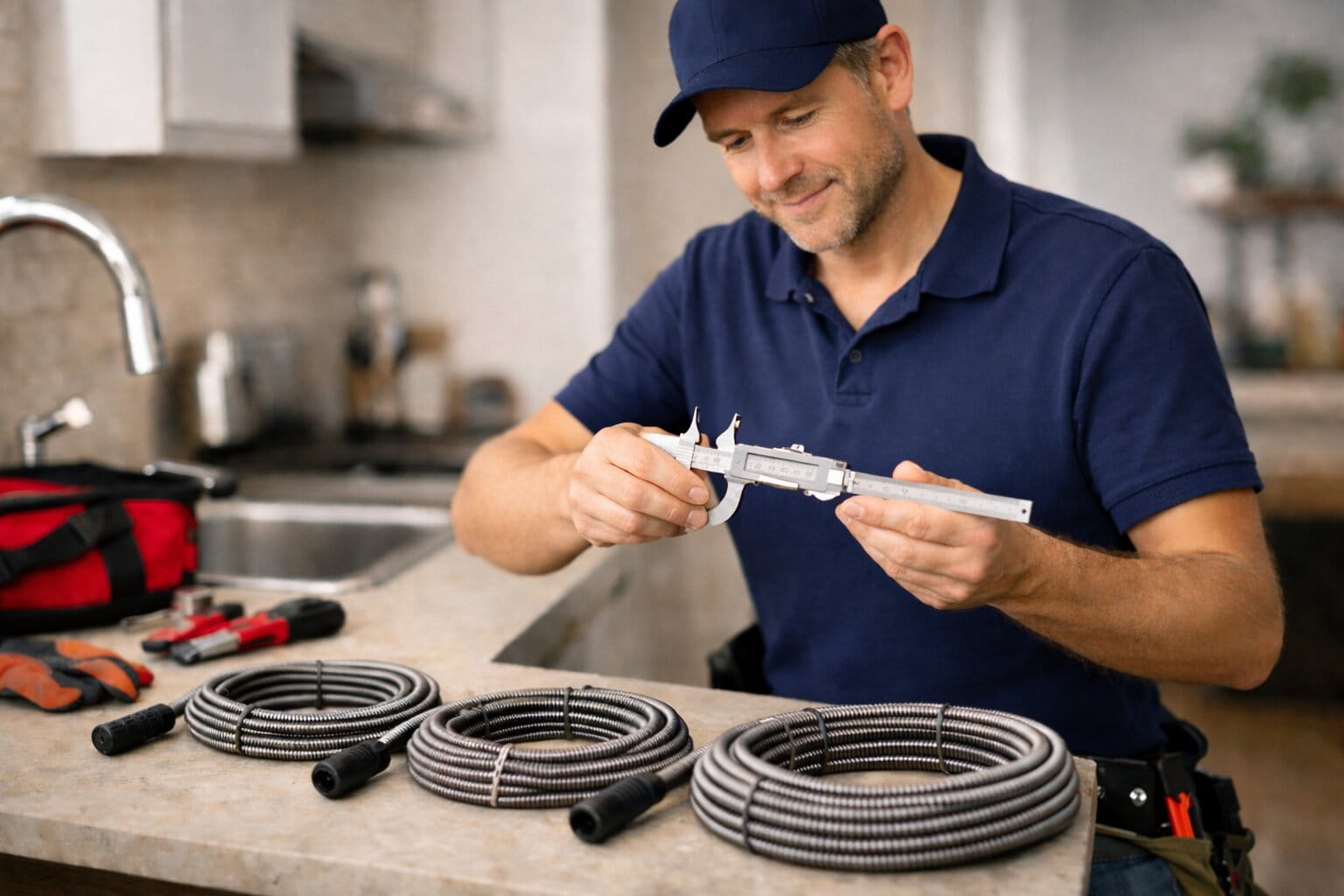 Den passenden Durchmesser einer Rohrreinigungsspirale bestimmen